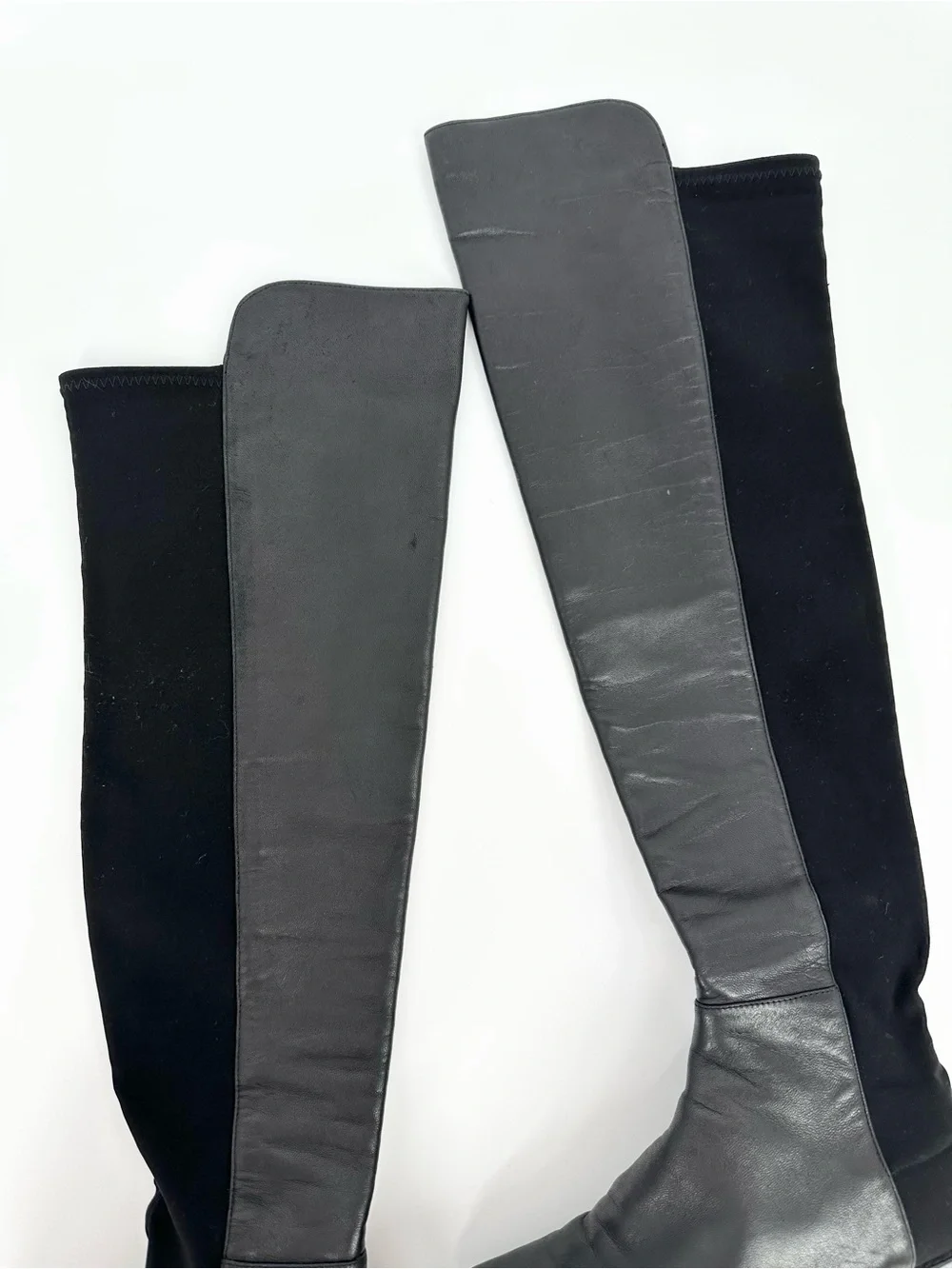 Stuart Weitzman 5050 Over-The-Knee Boots Leather Black Stretchy